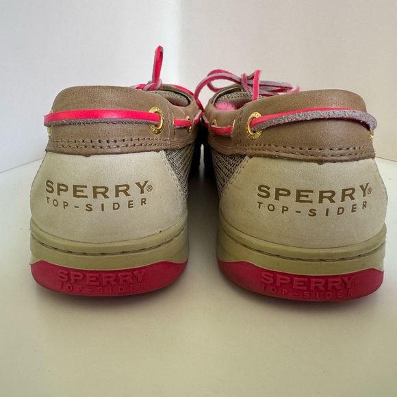 SPERRY Top Siders Angelfish - Tan w/Pink Faux Fur Lined - Women's Size 9.5 - Picture 3 of 14